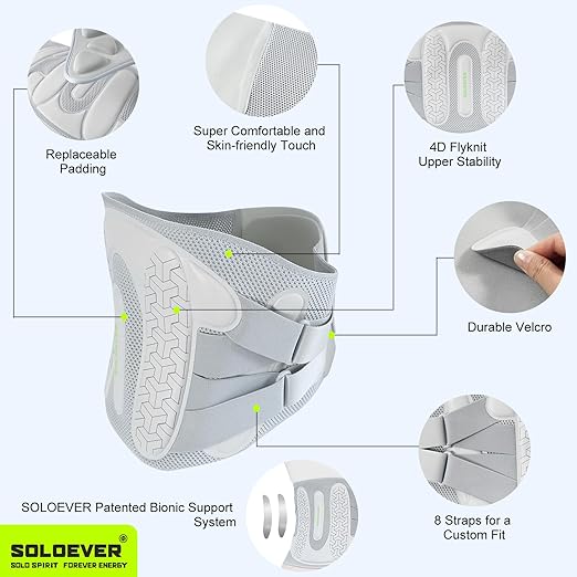 Back Brace for Lower Back Pain Relief with Bionic Support System,[Stronger Support & Breathable Mesh] Lumbar Support Belt with 3D Pad for Men Women, Ergo Design for Sciatica, Herniated Disc, Scoliosis