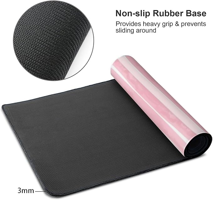 35.4 x 15.7 in, XXL Large Mouse Pad for Desk, Extended Keyboard Mouse Mat for Computer Office, Big Laptop Mouse pad, Gaming pc-Colorful Striped Rainbow
