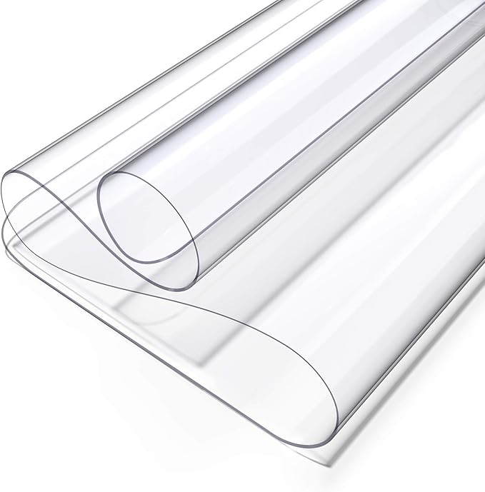 Oterri Clear Writing Desk Pad, 35.4’’x17” Heat Resistant Waterproof PVC Round Edge Durable Desk Protect Mat, Anti-Static Writing Mat Table Protector