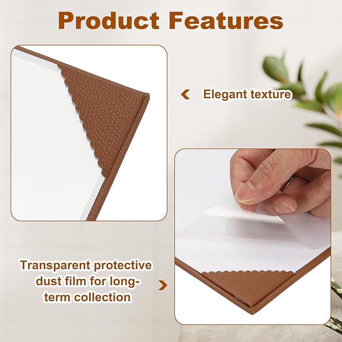 PATIKIL 8.5x11 Certificate Holder with Stand, Single-Sided Document Holders Horizontal for Award Diploma Graduation Achievement Business License, Brown