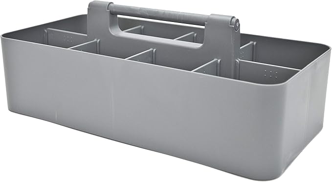 -Large Carry Caddy Bin Basket Portable Office Desk Storage DIY- MADE IN USA (Orion Gray)