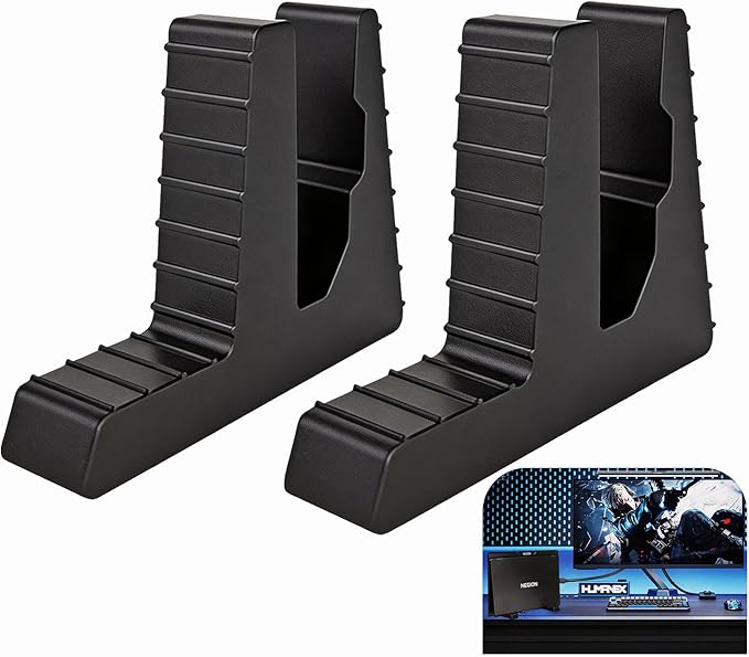 Rayjee 2-Pack Vertical Gaming Laptop Stand for Desktop, Upright Laptop Holder for External Monitor Use, Space-Saving Design, Enhanced Cooling, Fits 2035mm Gaming Laptops