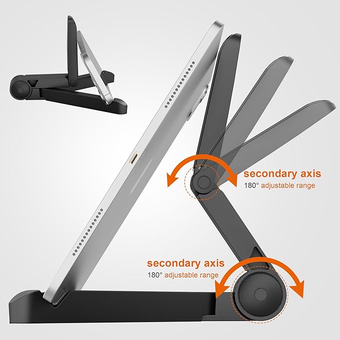 Caeithyo Portable Monitor Stand & Tablet Stand Holder Adjustable, Foldable, Light-Weight, Compatible with 7 to 10.2 Inches Most Tablets, Kindle Fire and Smart Phones