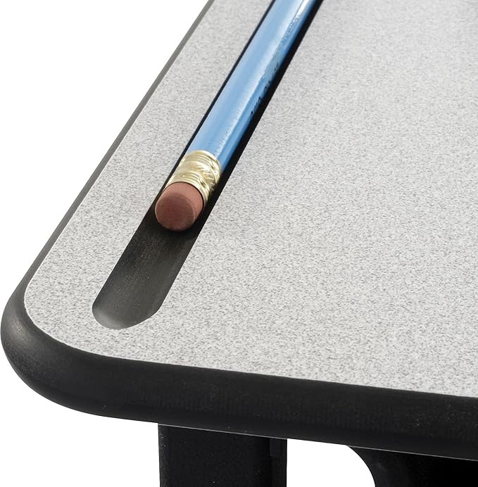 Safco Products AlphaBetter Adjustable-Height Desk, 36" W x 24" D Premium Desktop, Swinging Footrest Bar Classroom and Home School Desk