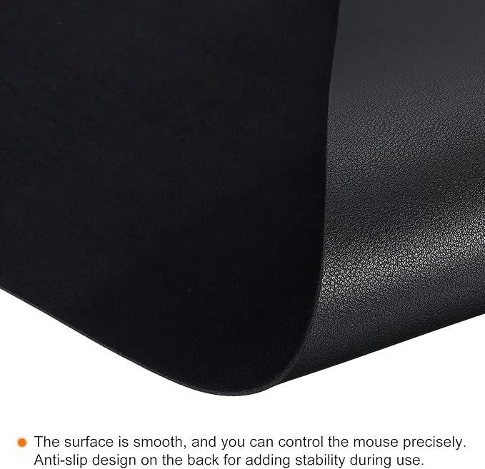 PATIKIL 24"x16" Desk Mat Protector, PVC Non-Slip Waterproof Mouse Pad Writing Mat for Office Home, Black