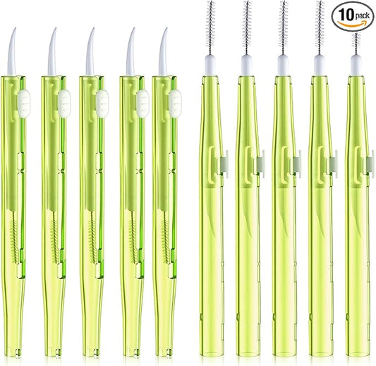 10Pcs Cell Phone Cleaning Kit, Dual Head Anti-Clogging Nylon Brushes Hook Cleaner, Multifunction Mini Cleaning Kits for 17 Pro Max Charging Port, Speaker, Earphone, Tablet, Camera, Keyboard, Yellow
