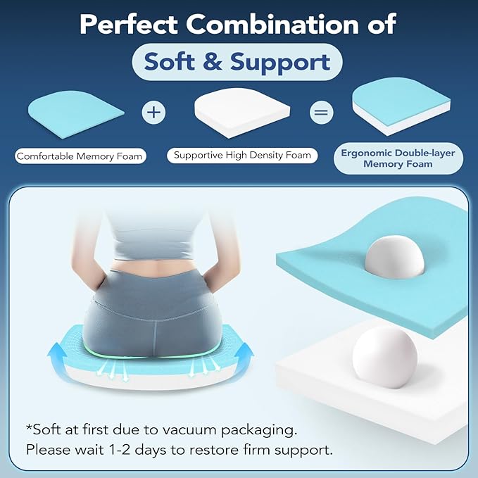 Chair Cushions for Dining Chairs, Non Slip Chair Pads with Ties and Washable Covers, Memory Foam Kitchen Chair Cushions Set of 6, 16"X16"X2.5", Dark Gray
