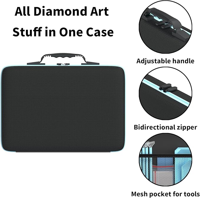Diamond Painting Storage Containers Kits, Thickened Waterproof Portable Bead Storage Boxes for Diamond Painting Accessories and Tools, 80 Square Bottles