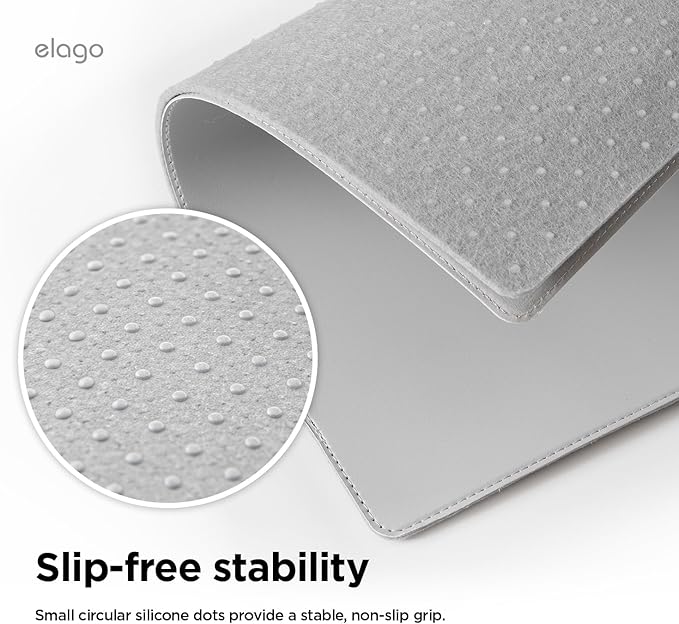 elago Smart Magnetic Desk Mat Compatible with All Magnetic Products -Paper Protector, Mouse Pad, Laptop, Non-Slip Top, Premium Waterproof Writing Pad for Office and Home (Light Grey) [Large]