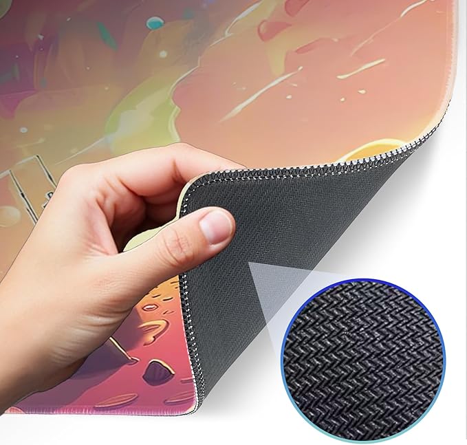 Gaming Mouse Pad, Non-Slip Rubber Band Stitched Edge, Astronaut Planet Space, Suitable for Home, Gaming, Office, 31.5x11.8 Inch Anime Mouse Pad