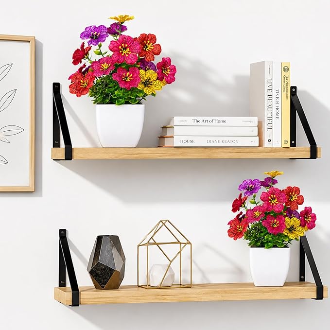 Artificial Flowers in Pots, Small Plant Decor, Fake Potted Flowers Indoor, Mini Artificial Plants & Fake Flowers with Pot for Home Office Kitchen