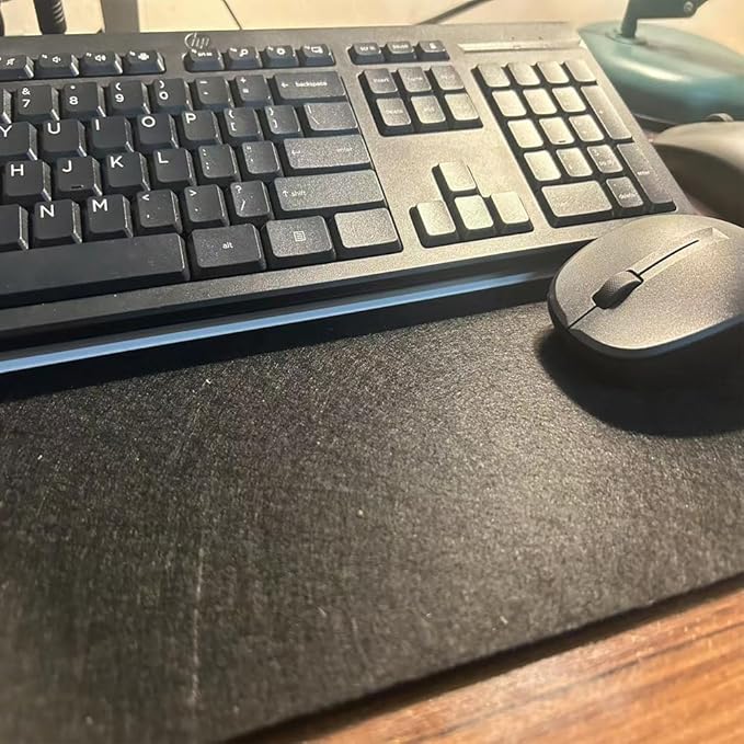 Large Felt Desk Pad Desk Protective Computer Pad Minimalistic Felt Anti-Slip Desk Mat for Keyboard and Mouse 35.43''X15.74''/90x40cm (Dark Gray)