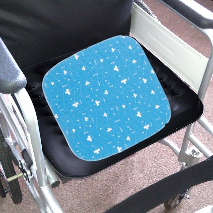 HouseVibe Wheelchair Cushion Seat Pad Ergonomic Breathable Waterproof Non-Slip 17.72x17.72inch Flower Design for Seniors Adults Elderly Patients
