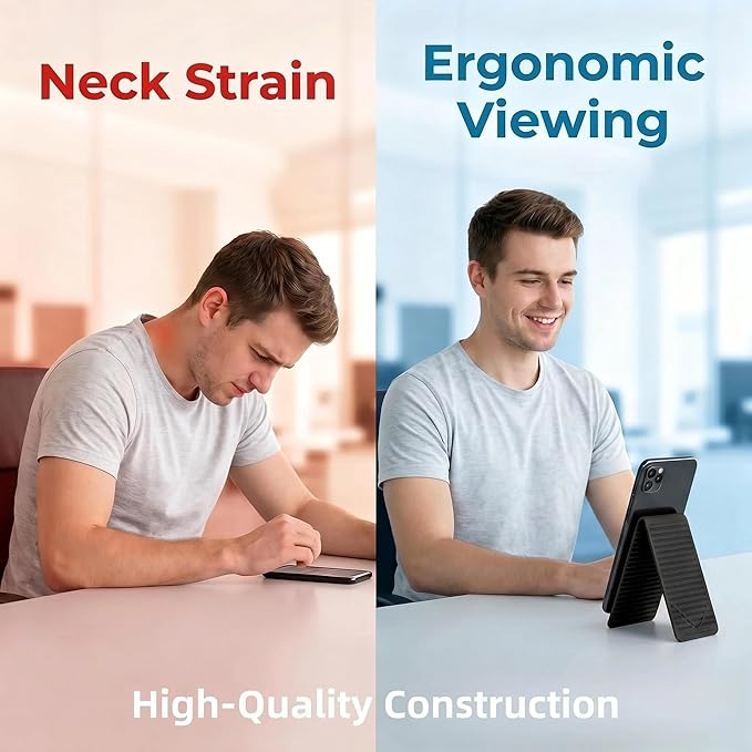 2026 New Flexible Silicone Phone Holder, 360° Bendable Aluminum Core Stand, Portable Foldable Anti-Slip Universal Mount for Phone Tablet Laptop, Ideal for Travel Office Desktop Home (Black)