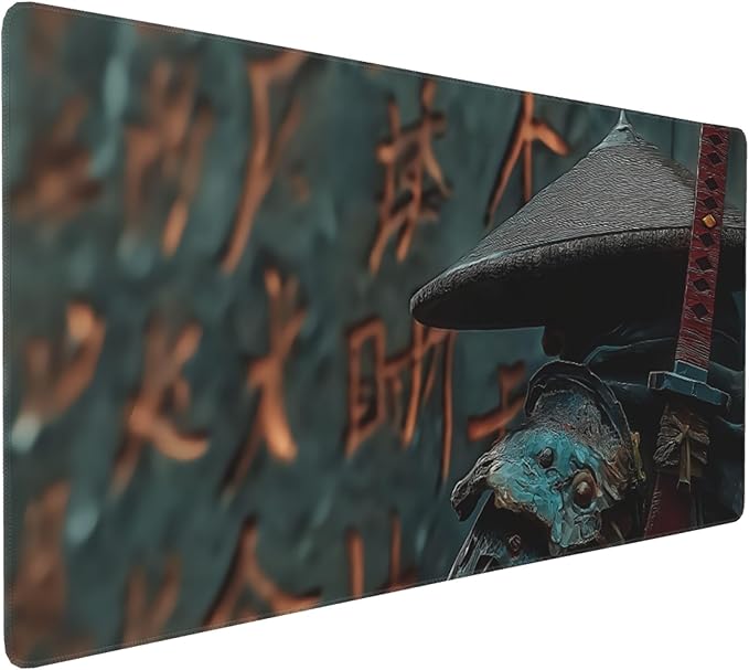 Large Extended Gaming Mouse Pad with Stitched Edges, (35.4X15.7In) Durable Non-Slip Natural Rubber Base, Waterproof Computer Keyboard Pad Mat for Esports Pros/Gamer/Desktop/Office/Home (C)