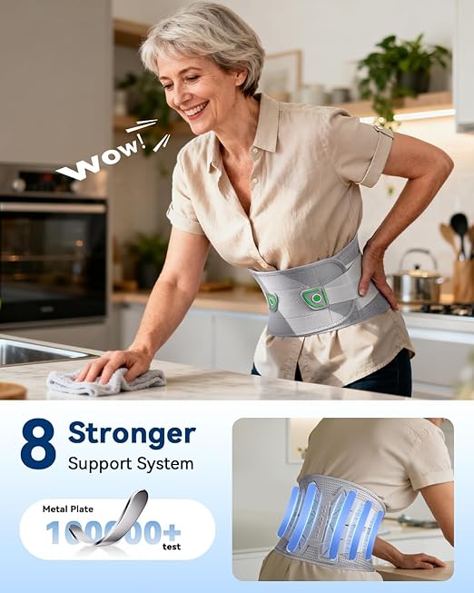 Medical-Grade Back Brace for Women Lower Back Pain Relief [Ultra Breathable & Stronger Support] Back Support Brace with Adjustable Strap System - Back Support Belt for Herniated Disc, Sciatica, Arthritis,Scoliosis
