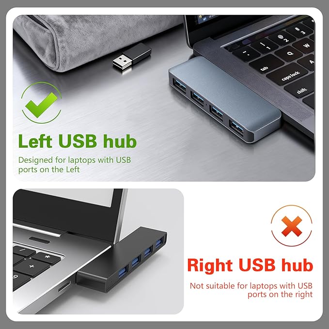 USB 3.0 Hub | Premium USB Hub for Laptops Cable-Free Plug-and-Play Design, Seamlessly Integrated with Your Device Wide Compatibility with Laptops, Desktops and Most USB-Enabled Devices