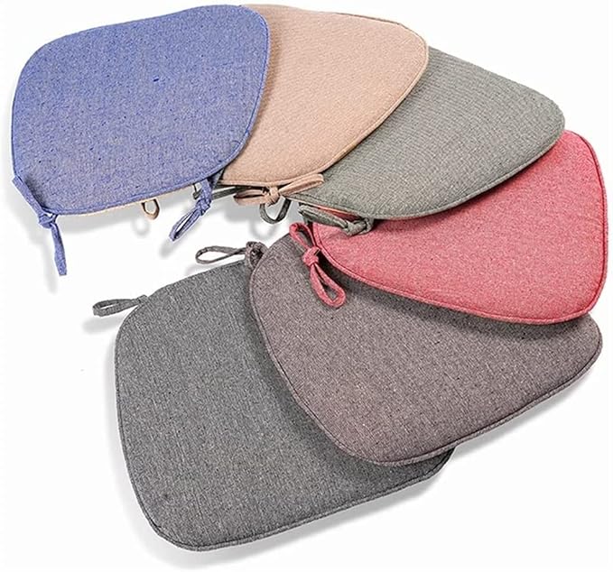 1/2/4 Packs Chair Cushion/Seat Cushion for Dining Chairs, Non-Slip Indoor Outdoor Kitchen U-Shaped Seat Pad/Chair Pads with Machine Washable Cover (Red Set of 1)
