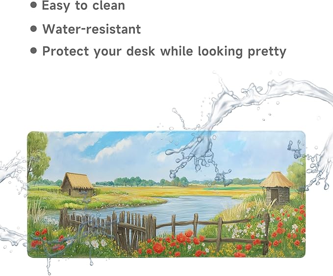 Desk Mat Mouse Pad Gaming Desk Pad XL Large Mouse Mat Office Decor Accessories (Countryside)