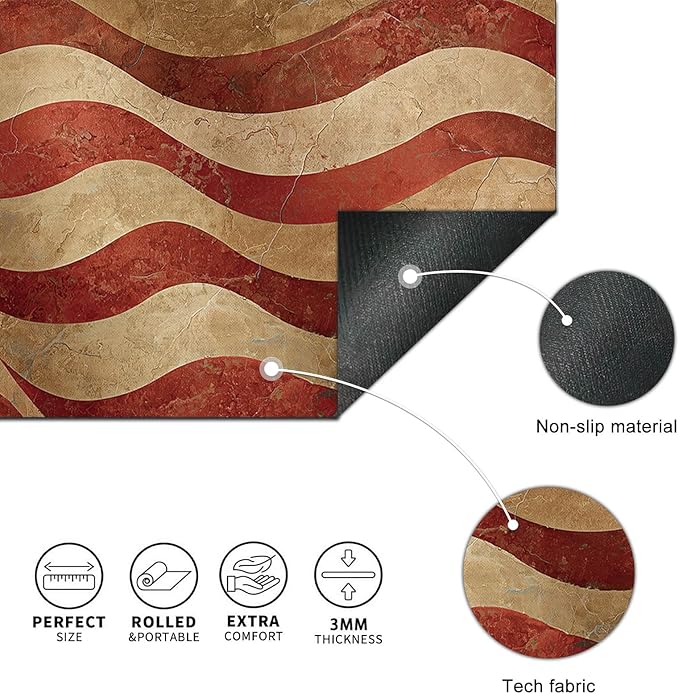 HOMETITUTE Mouse Pad XL Large Desk Mat 31.5 x 11.8 Inch American Flag Extended Keyboard Pad Non Slip Computer Mat Waterproof Gaming Mouse Pad Vintage Patriotic Mousepad for Office Home