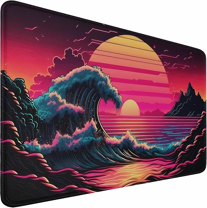 Mouse Pad, 31.5x15.7 inch Large Extended Computer Keyboard Mouse Mat, Water Resist Non-Slip Mousepad Rubber Base Long XXL Gaming Mouse Pad for Work & Gaming, Office & Home