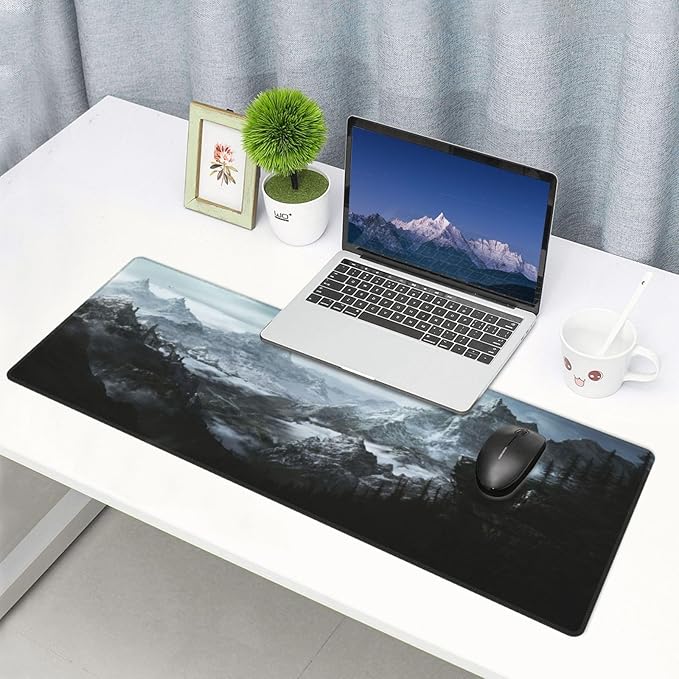 Generic Mouse Pad Non-Slip Rubber Base Mouse Pad Waterproof Desk Writing Mat for Office Home 12x31.5in, Black4
