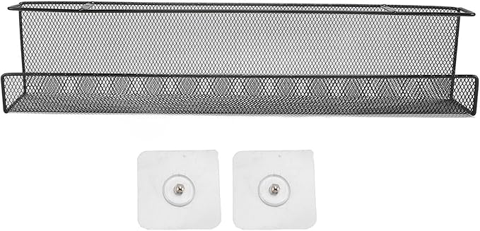 GLOGLOW Under Desk Cable Management Tray, Metal Wire Organizer with No Drill Design for Organizing Extension Cords At Home Office or Kitchen (Small Size)