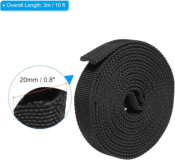 PATIKIL 0.5" Dia 10FT Nylon Protective Hose Sleeve, Cable Cover Sheath Protection for Welding Tig Torch Hydraulic Hose, Black
