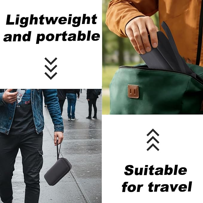 for Anker Prime 3-in-1 Wireless Charging Station Hard Travel Case(Black Case)