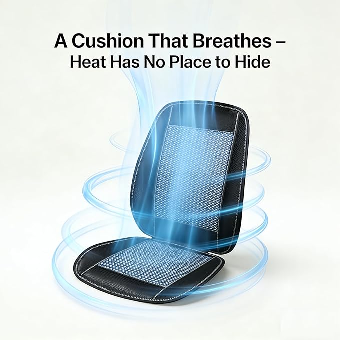 Autopeck Cooling Car Seat Covers Protector Cushion Standard Size Full Air Flow Ventilated Cover Pad Mat Breathable for Car Seat Driver Auto Chair Pads (Black/Blue)