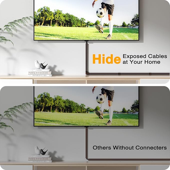 Delamu 157in Cord Hider Wall, TV Cable Hider Cord Covers for Wires on Wall, Large Cable Cover Raceway to Hide 2-4 Cords, Wire Hiders Wire Covers for Cords for TV on Walls, W1.18 H0.6in, Darkwood