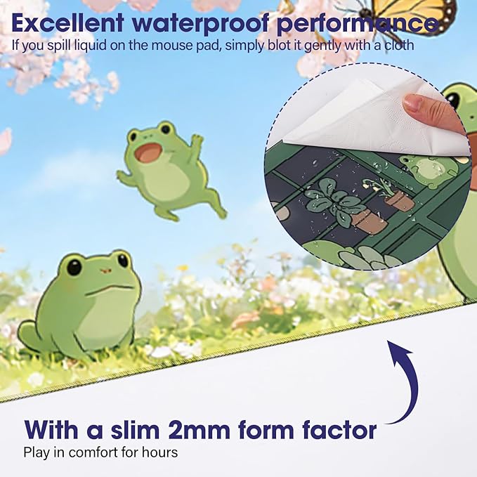 Professional Extended Gaming Mouse Pad - 31.5" x 15.7" Large Desk Mat with Stitched Edges, Waterproof Coating, Non-Slip Rubber Base for Gamers, Esports Pros, Office & Home