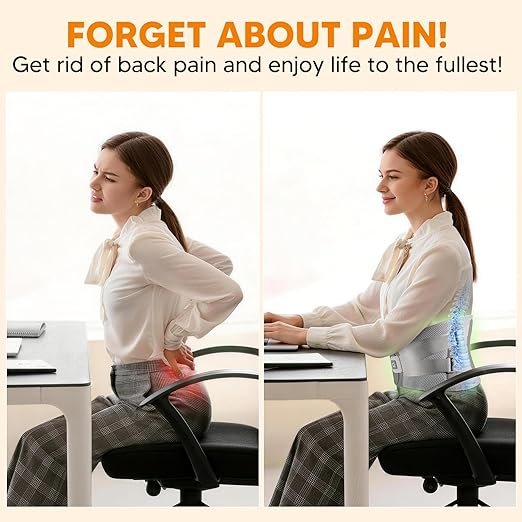 arboleaf Lower Back Pain Relief Belt - Adjustable Heated Back Brace with Detachable Heating Pad, 360° Wrap for Sciatica, Herniated Disc, Muscle Strain Size XXL (Waist 39"-43")