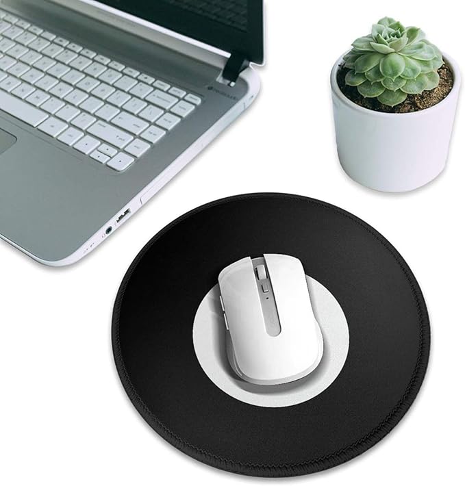 8 Ball Round Mouse Pad Premium Textured Mouse Mat Washable Mousepads with Extended Stitched Edges Non Slip Rubber Base Small Mousepad 7.9 X 7.9 X 0.12 Inches