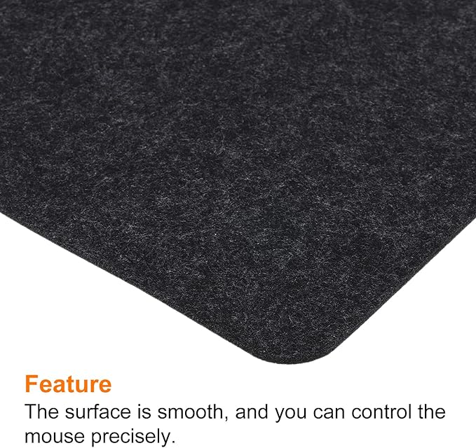 PATIKIL 28"x13" Desk Mat Protector, Felt Dual Side Mouse Pad Writing Mat for Office Home, Gray