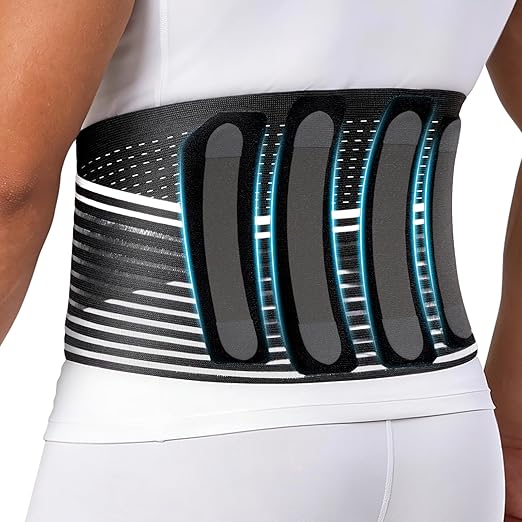 VELPEAU One-Piece Molding Lumbar Support Brace for Back Pain, Sciatica,Scoliosis, Herniated Disc - Adjustable Straps, Highly Breathable Fabric - For Men & Women - Fits 44-52″ Waist (Comfort Version, Small)