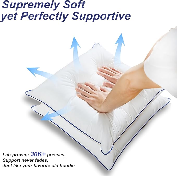 18x18 Pillow Inserts Set of 2–Hypoallergenic Square Pillow Inserts, Oeko-TEX Certified Virgin Down Alternative Filling, Machine Washable