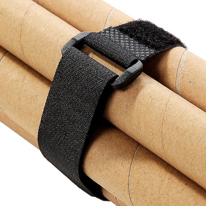 12 Pack (16 x 1 Inch) Reusable Fastening Cable Straps,Adjustable Multi-Purpose Hook and Loop Straps Nylon Cable Ties for Wire Cable Management Home Office Garage Outdoor Organization