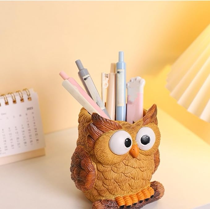 Cute Small Pen Pencil Holder, Kawaii Resin Cat Dog Dinosaur Rabbit Animal Paper Clip Toothbrush Mini Storage Organizer Office Desk Decorations
