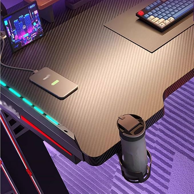 Work Desk Desktop Computer Desk, Home Bedroom, Live Streaming Game and Chair Set(80x60x75cm)