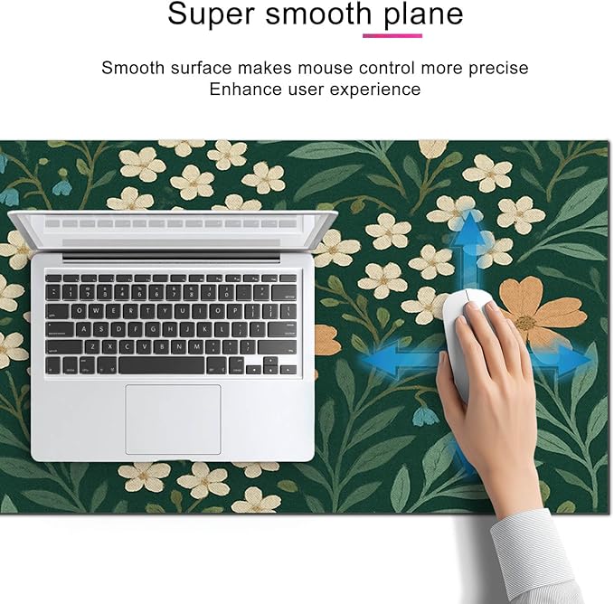 HOMETITUTE Floral Large Mouse Pad 31.5x11.8 Inch Gaming Desk Mat Non Slip Base XL Keyboard Pad Extended Computer Mat Waterproof Mouse Mat Desk Accessories for Office Home Desktop