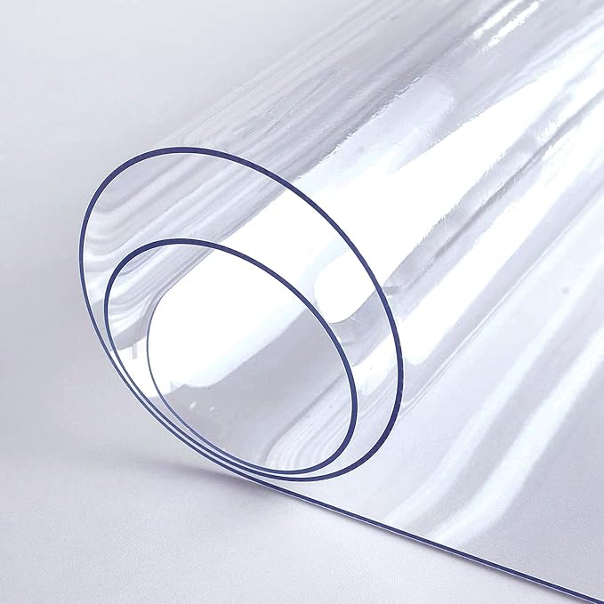 LovePads Clear Table Cover Protector 42 x 80 Inch, 1.5mm Thick Plastic Table Cover, Table Protector for Dining Room Table, Waterproof Vinyl Tablecloth Table Pad Mat for Kitchen, Dresser, Writing Desk