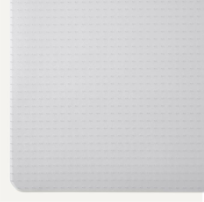 Amazon Basics Office Chair Mat for Low Pile Carpeted Floors, Clear Plastic with Studded Grips, 46" x 60", for Home or Office