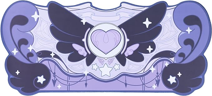 GeekShare Large Gaming Mouse Pad Dark Purple Non-Slip Rubber Back Mouse Pad Big Desk Mat for Keyboard and Mouse,Perfect for Gaming or Home Office Work - Star Wings Dark Version