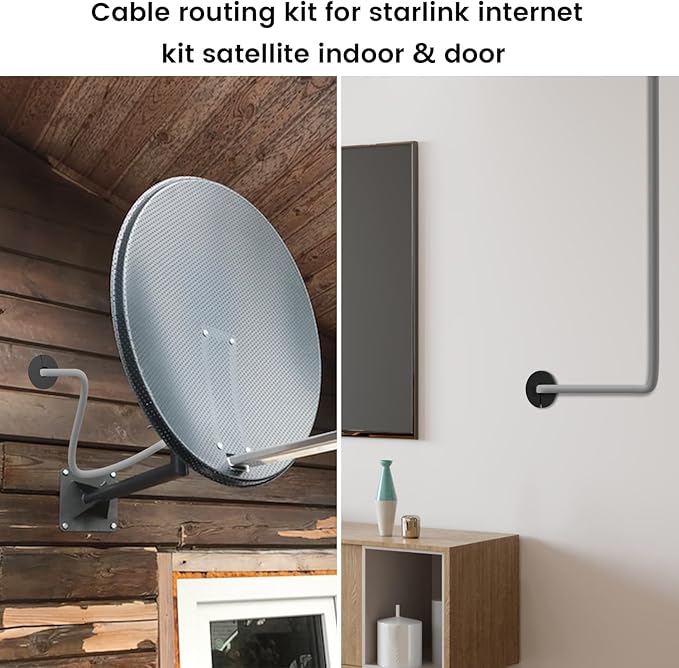 Starlink Cable Routing kit for 3/4inch Wall Hole,4PCS starlink Wall Grommets Accessories for Cables Pass Through mounting kit Including 3/4” Spade Drill bit,Wall Wires cilps and Cable Routing Tool