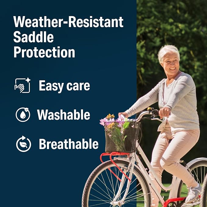 Bikeroo Comfort Bike Seat Cushion - Padded Gel Cover for Exercise, Mountain & Road Bikes, Universal Fit for Peloton & Stationary Bikes