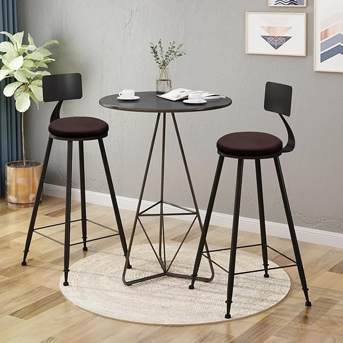 13" Detachable Memory Foam Seat Cushion Round Chair Cushion Non-Slip Dining Stool Pad Circle Chair Pad Washable for Kitchen Dining Office Chairs Grey