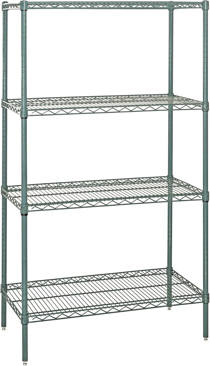 Quantum Storage Systems WR63-3036P Starter Kit Wire Shelves Green Epoxy 4 Shelves 63" H x 36" W x 30" D