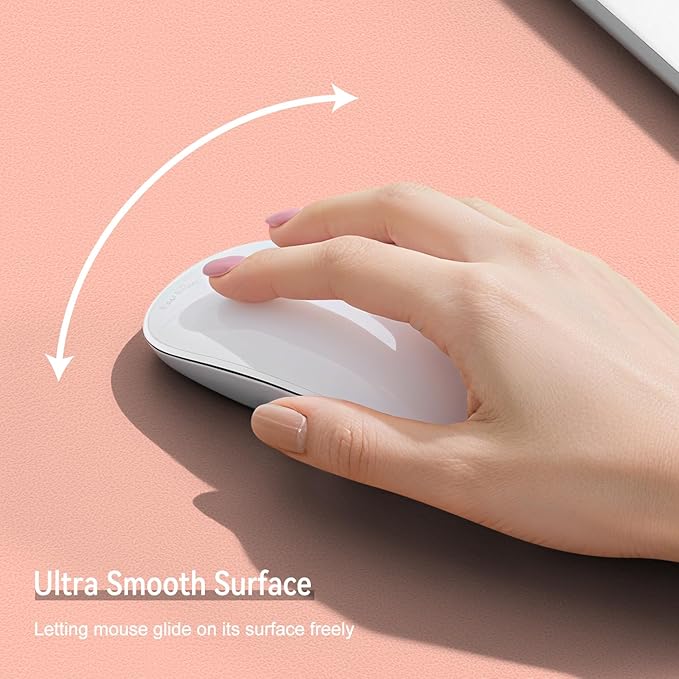 Leather Mouse Pad with Stitched Edge, Waterproof Gaming Mouse Mat for Computers, Laptop, Office & Home (Pink, 11"*8")