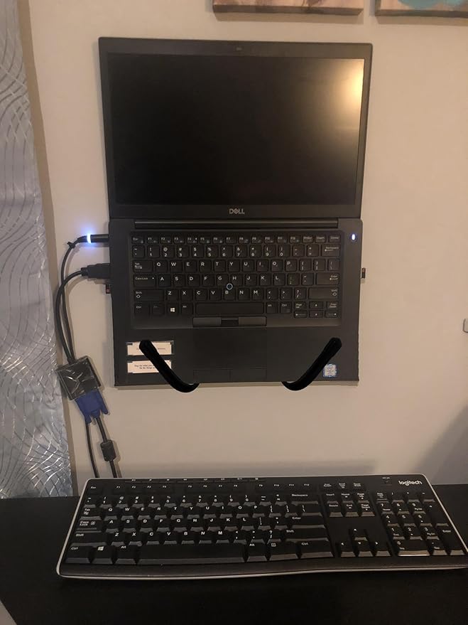 Laptop Wall Mount Holder, Universal Adjustable Storage Organizer for Laptops, MacBook, Keyboard, Tablets, Mouse,iPad & More for Office and Home Great for Freeing up Desk Space.